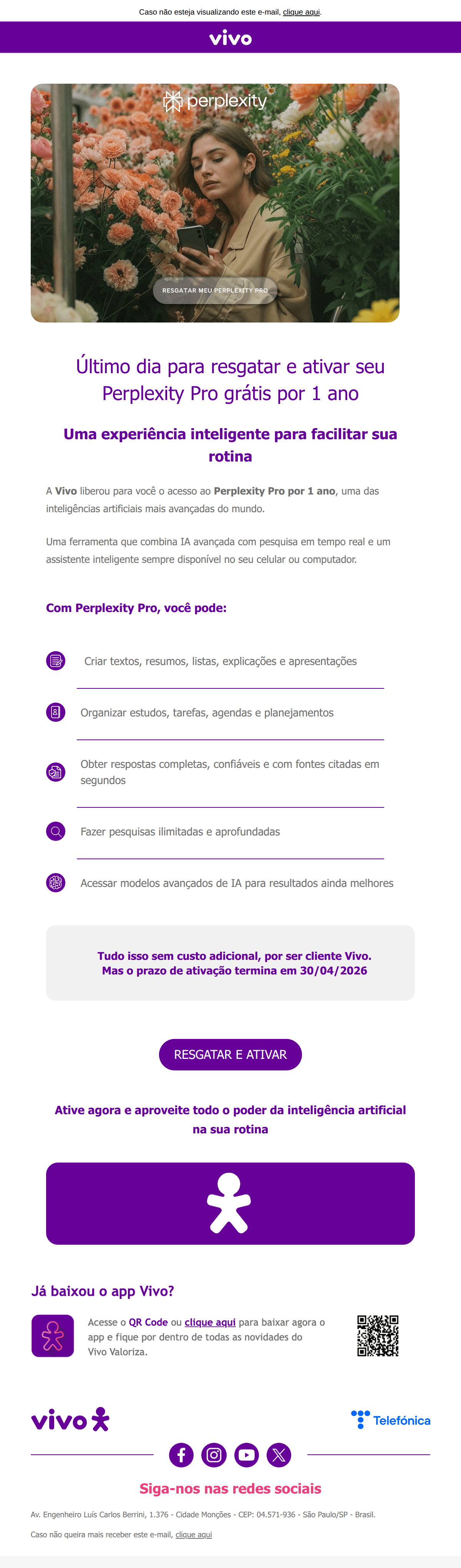 Pré-visualização do email