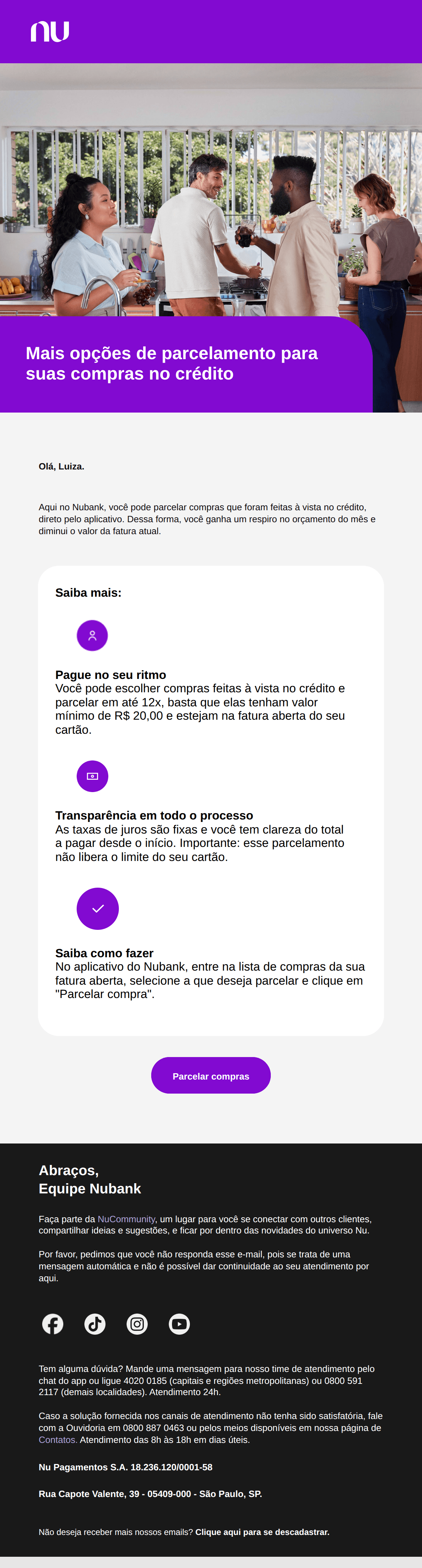 Pré-visualização do email