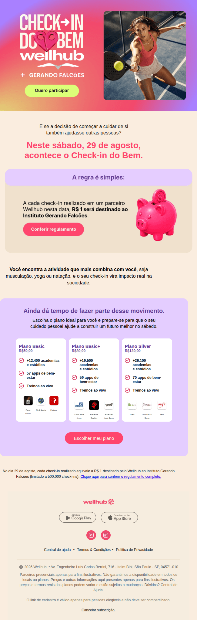 Wellhub - Ative seu plano e ajude a transformar vidas 💙