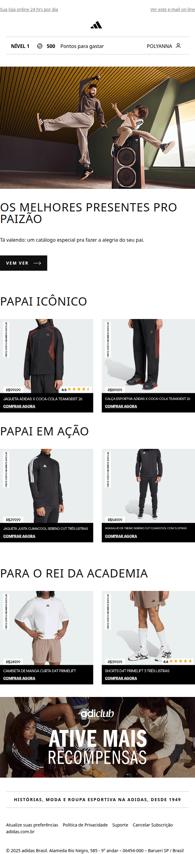 Adidas - Dia dos Pais adidas: ainda dá tempo