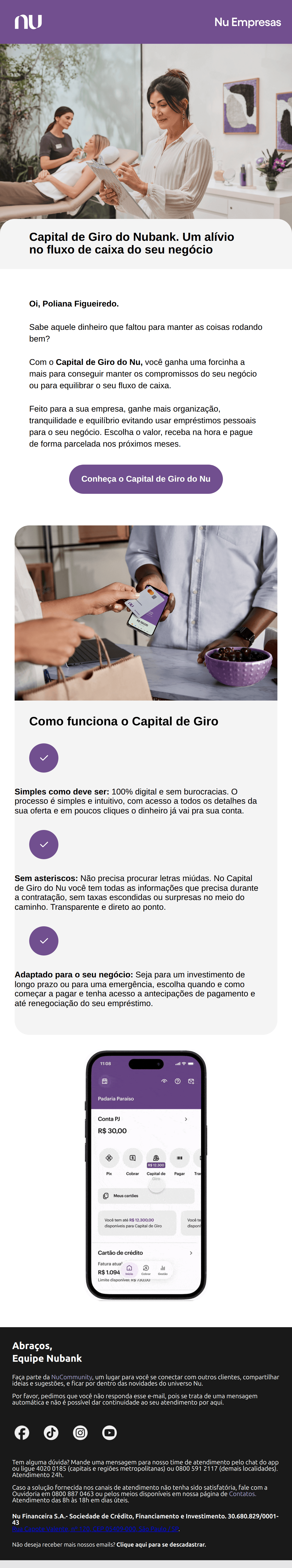 Pré-visualização do email