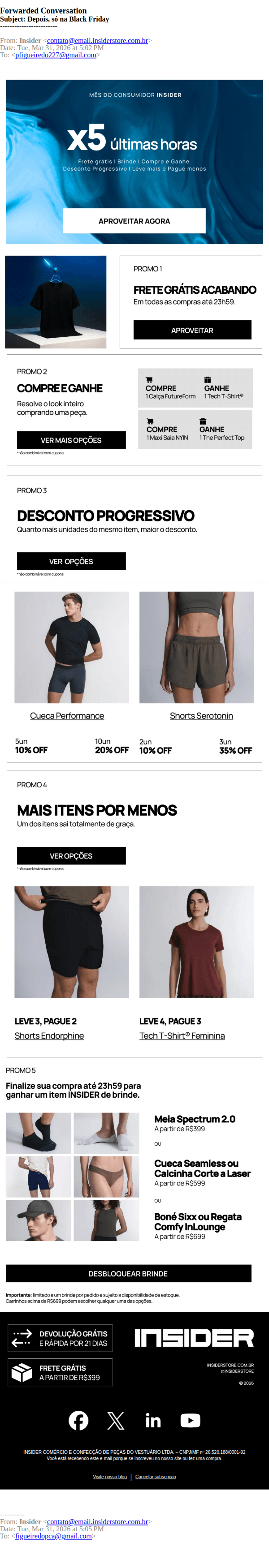 Insider - Fwd: Depois, só na Black Friday
